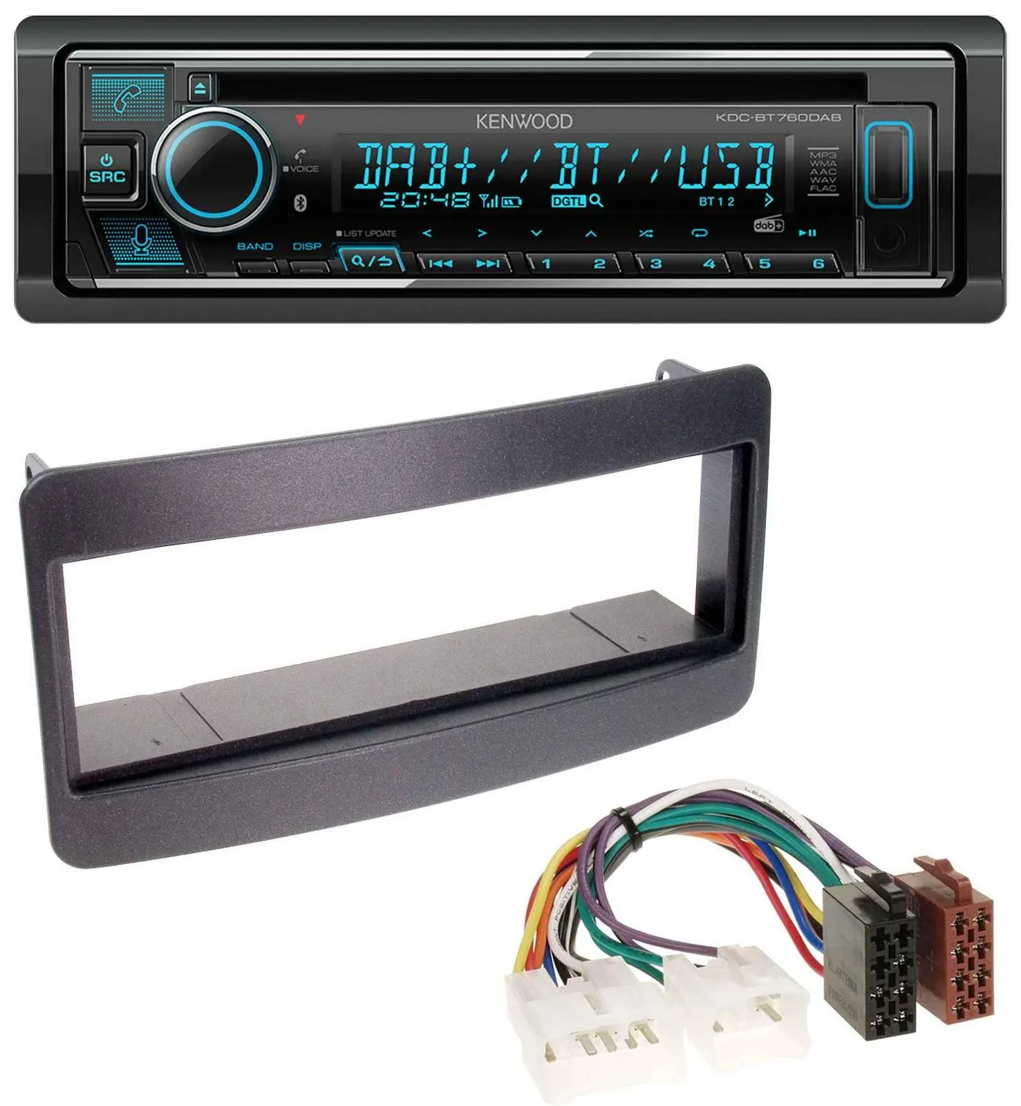 Kenwood MP3 Bluetooth DAB USB CD Autoradio für Toyota Celica, MR2 - schwarz