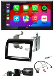 JVC Bluetooth USB Lenkrad 2DIN DAB Autoradio für Fiat Ducato 2012-2015 Piano-sch