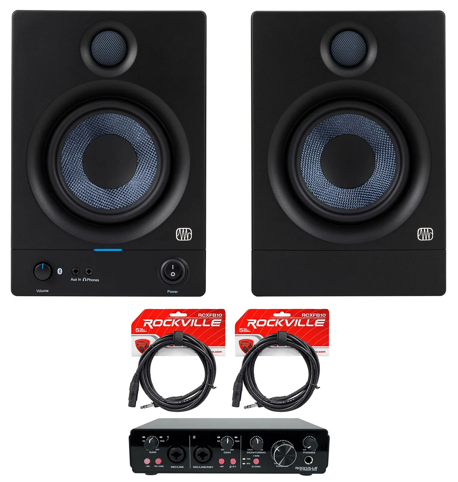 Активная акустическая система PreSonus Eris 5BT 2nd Gen 5" (набор, пара) с аудиоинтерфейсом 2x2 USB, Bluetooth