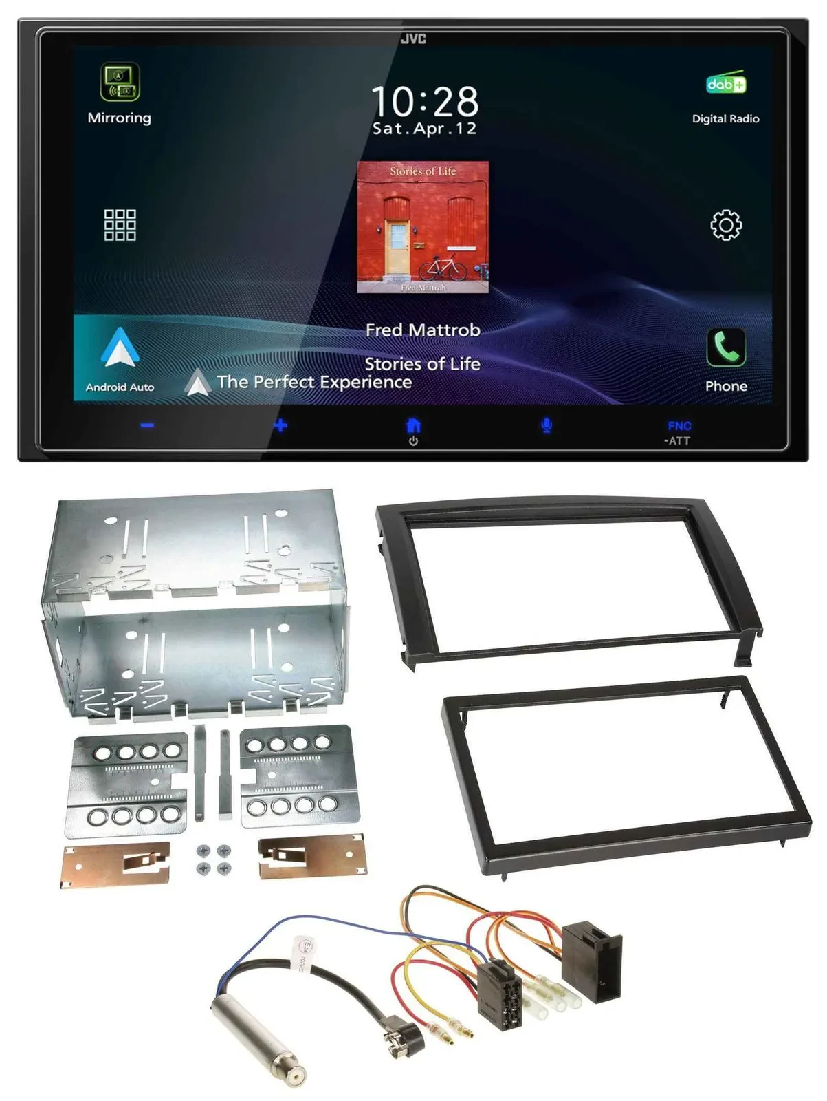 JVC USB Bluetooth 2DIN DAB MP3 Autoradio für Skoda Fabia 2004-2007 6Y Facelift I