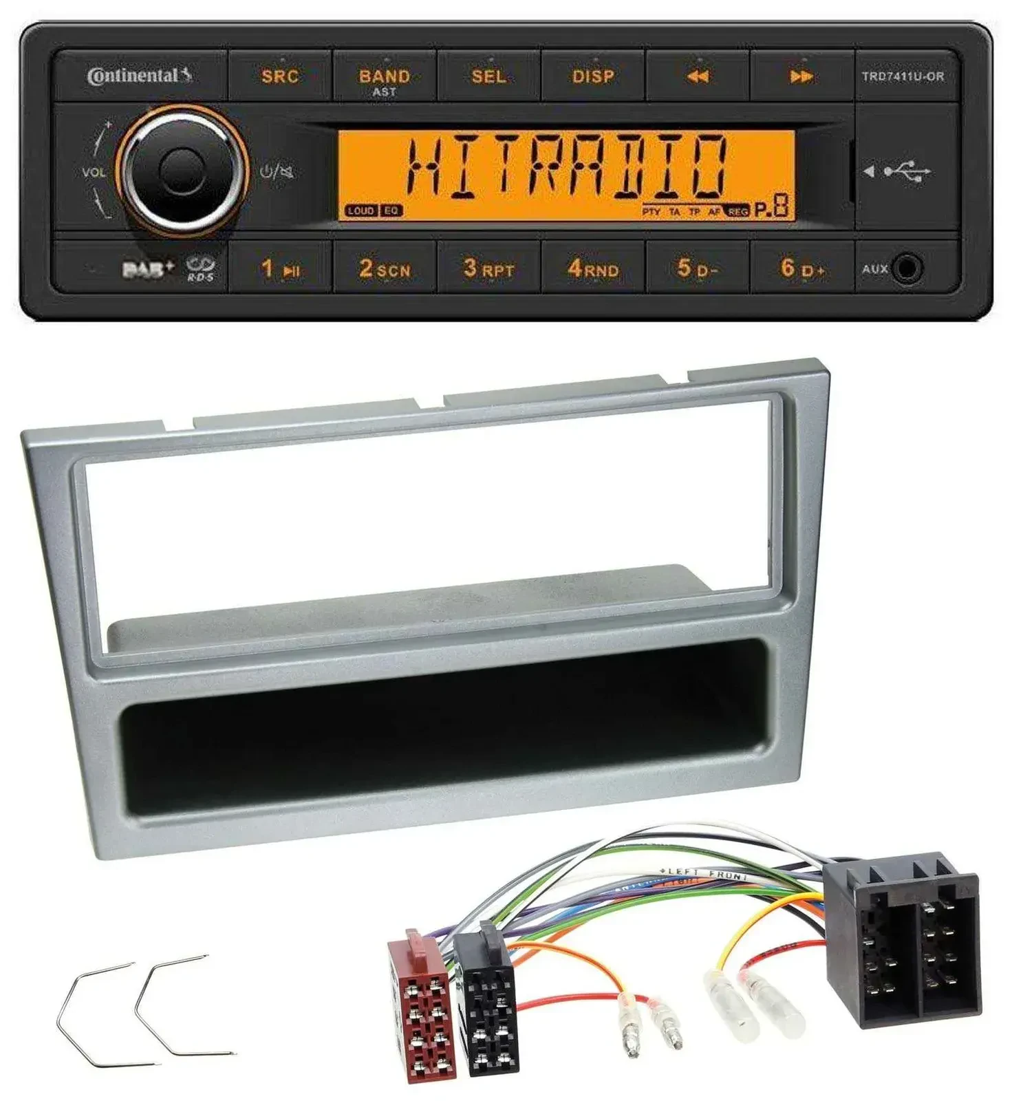Continental 1DIN DAB MP3 AUX USB Autoradio für Opel Combo C Corsa C Meriva Tigra