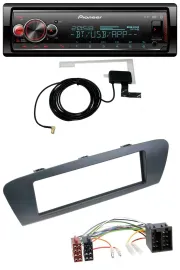 Автомагнитола Pioneer Bluetooth DAB USB MP3 для Renault Scenic (с 2009), серый