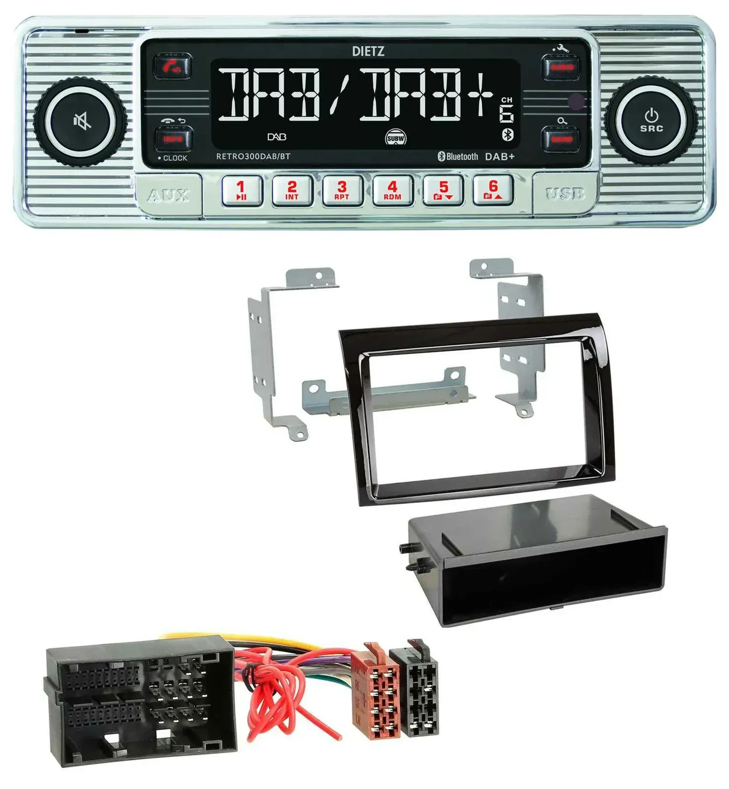 Dietz Bluetooth MP3 DAB USB Autoradio für Citroen Jumper Fiat Ducato 14-21 piano