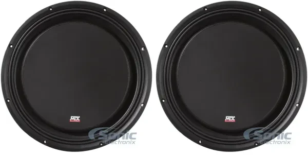 2) MTX 3512-04S 12" SVC 4-ohm 1200W Slim Subs Shallow Car Audio Subwoofers
