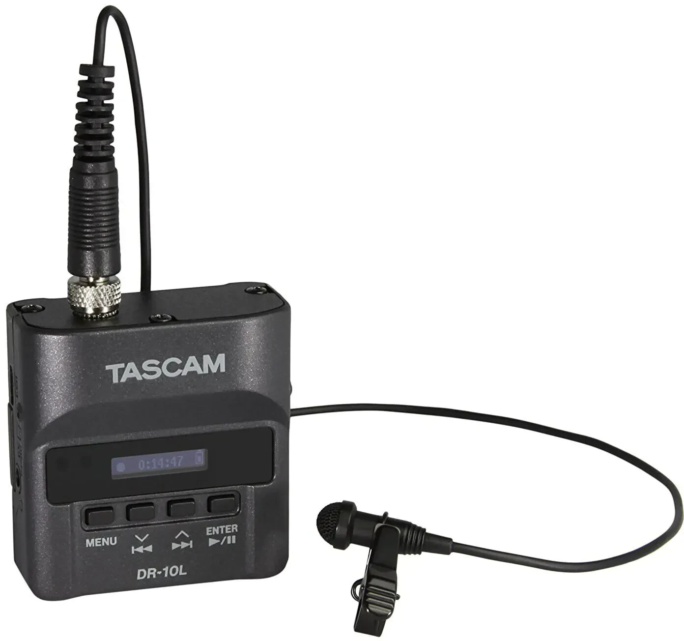 Рекордер Tascam DR-10L с петличным микрофоном