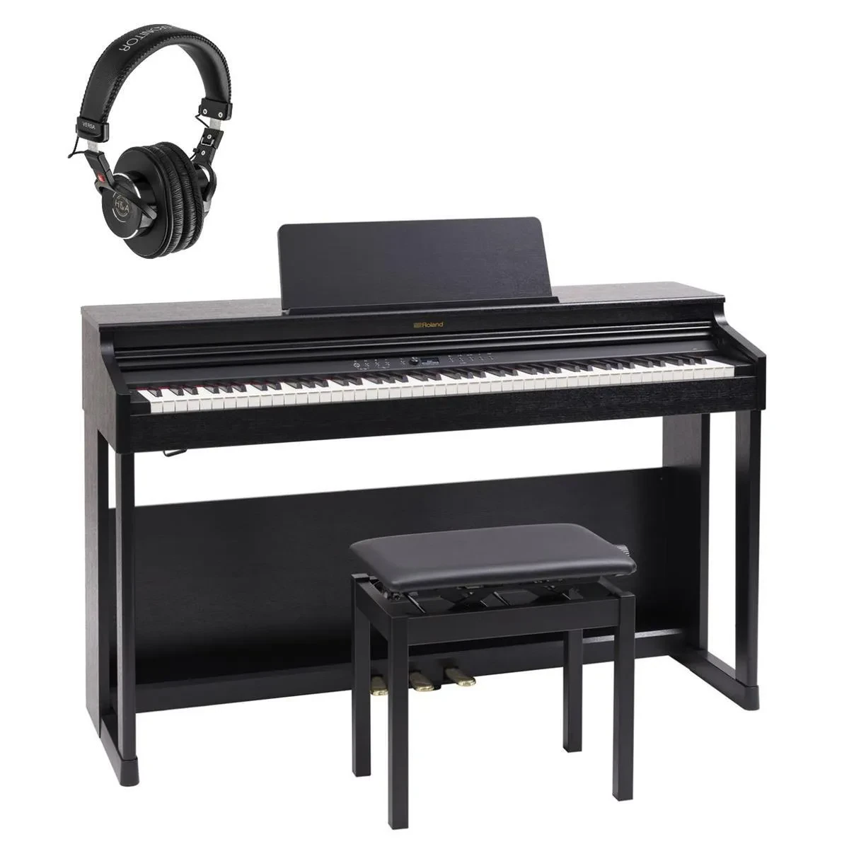 Roland RP701 88-Key SuperNATURAL Classic Digital Piano, w/TAPH100 Headphones