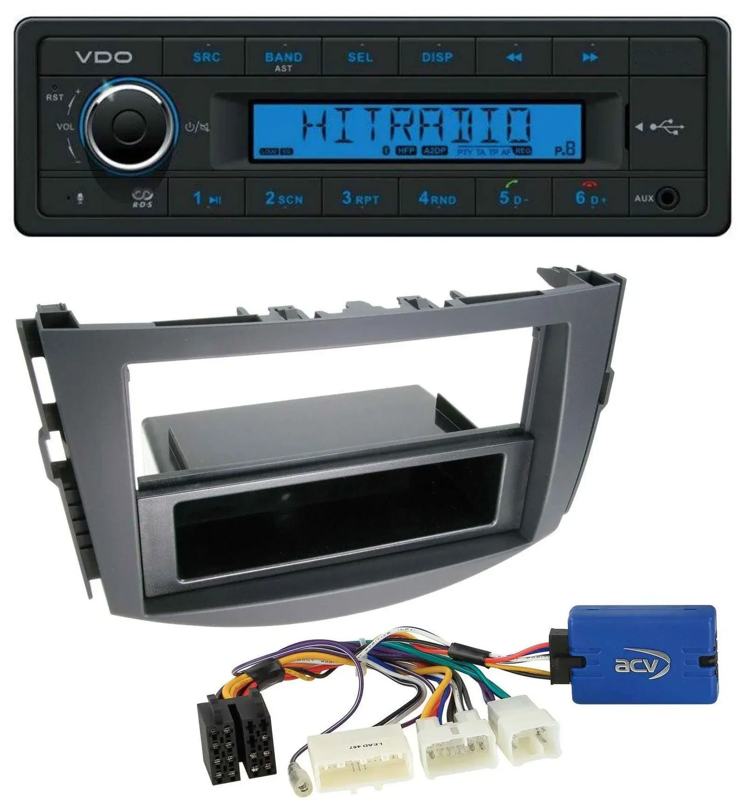 VDO AUX Bluetooth USB MP3 Autoradio für Toyota RAV-4 (11-13) - 28 Pin