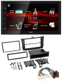 Автомагнитола JVC 2-DIN, USB, Bluetooth, MP3, DAB, для Toyota Corolla 2009–2013, черная