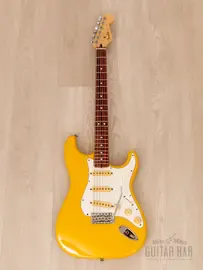 Электрогитара Fender Baritone Stratocaster SSS Rebel Yellow w/gigbag Japan 1987