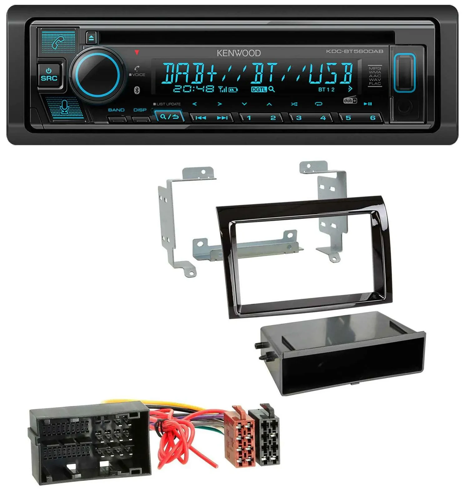 Kenwood Bluetooth DAB CD MP3 USB Autoradio für Citroen Jumper Fiat Ducato 14-21