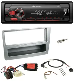 Автомагнитола Pioneer 1 DIN, DAB, USB, MP3, для Honda Civic 2004–2006, серебристая