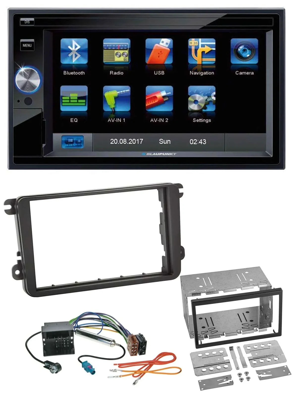 Blaupunkt SD Bluetooth 2DIN MP3 USB AUX Autoradio für Seat Alhambra Leon Toledo