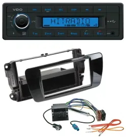 VDO AUX Bluetooth USB MP3 Autoradio für Seat Ibiza ab 08 Klavierlack schwarz