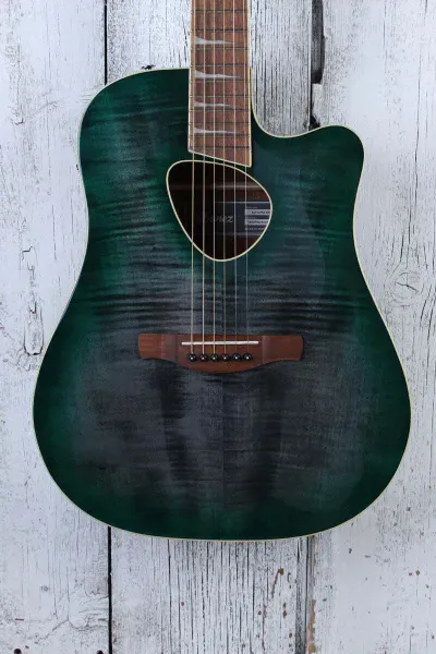 Ibanez Altstar ALT30FM Acoustic Electric Guitar Flame Maple Emerald Doom Burst