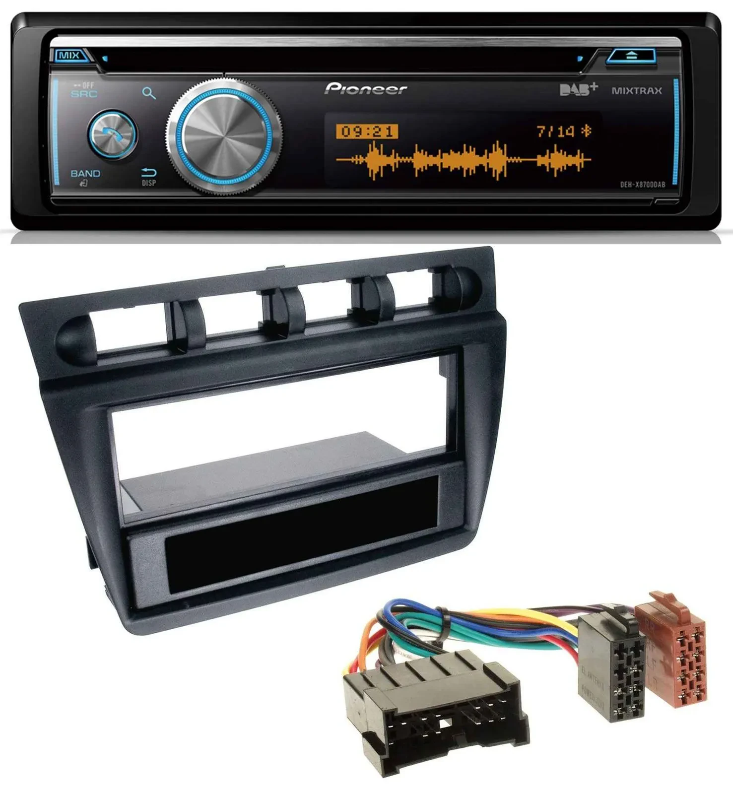 Pioneer MP3 DAB USB CD Bluetooth Autoradio für Kia Picanto (ab 2006) - schwarz