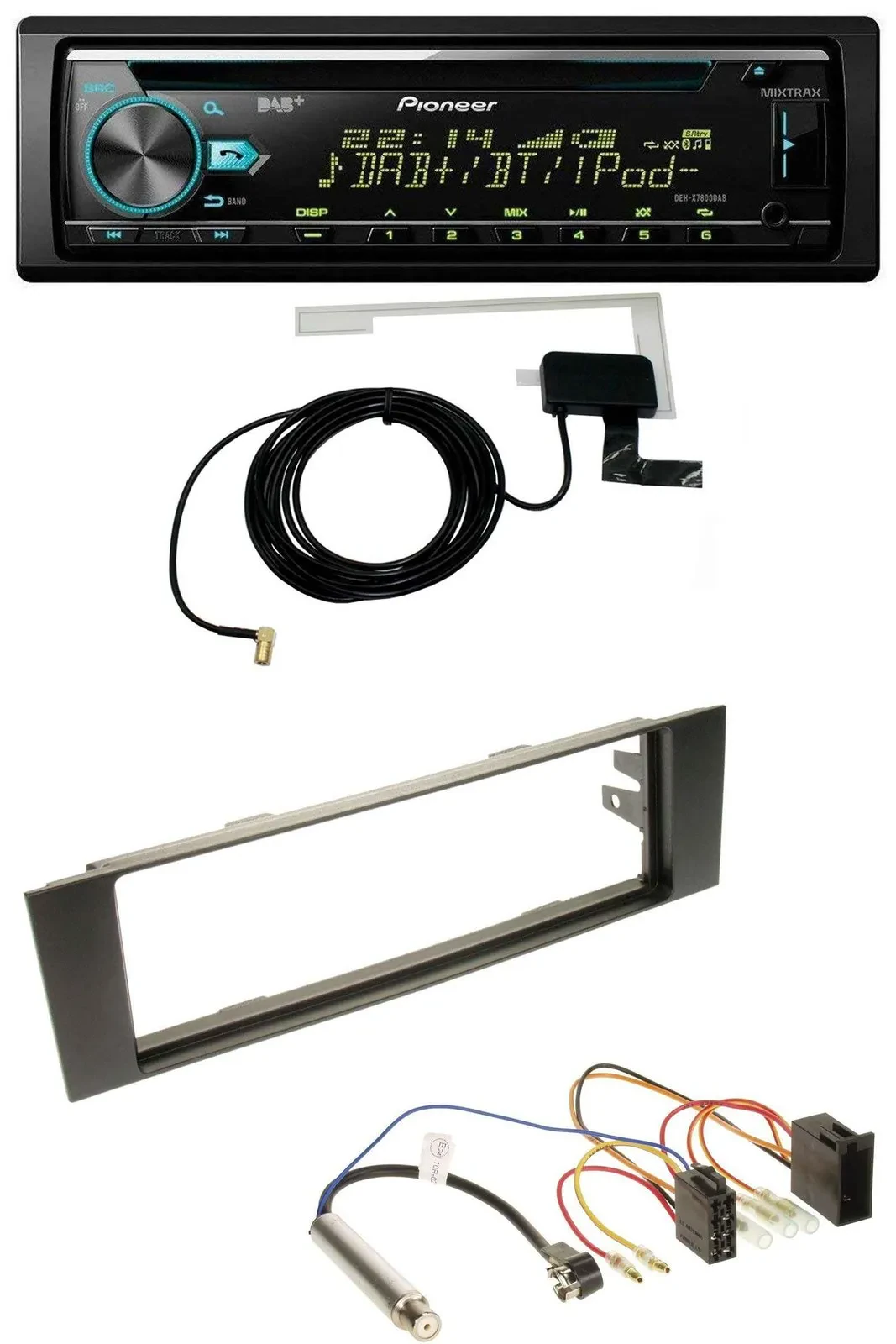 Pioneer MP3 AUX CD USB DAB Autoradio für Audi A3 (8P, 03-06) - ISO