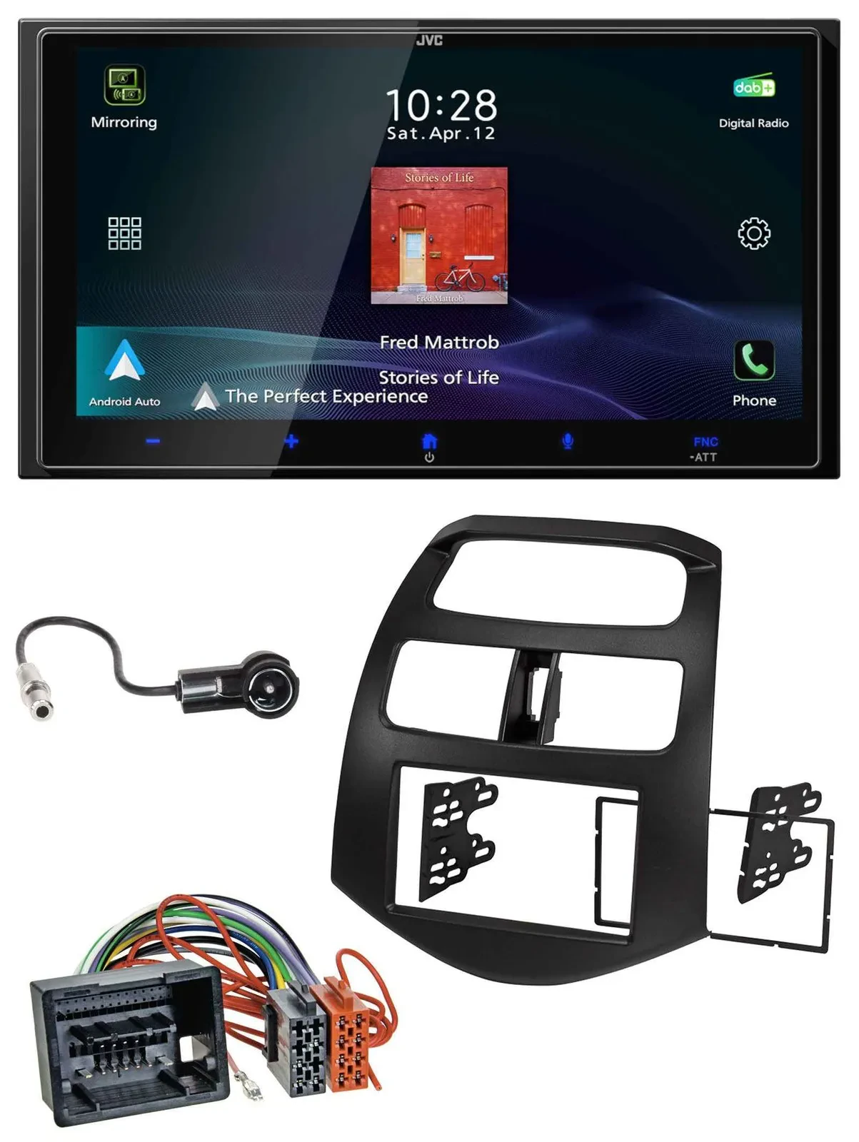 JVC USB Bluetooth 2DIN DAB MP3 Autoradio für Chevrolet Spark ab 2013