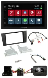 Blaupunkt Lenkrad Bluetooth DAB 2DIN USB Autoradio für Audi A4 1999-2001