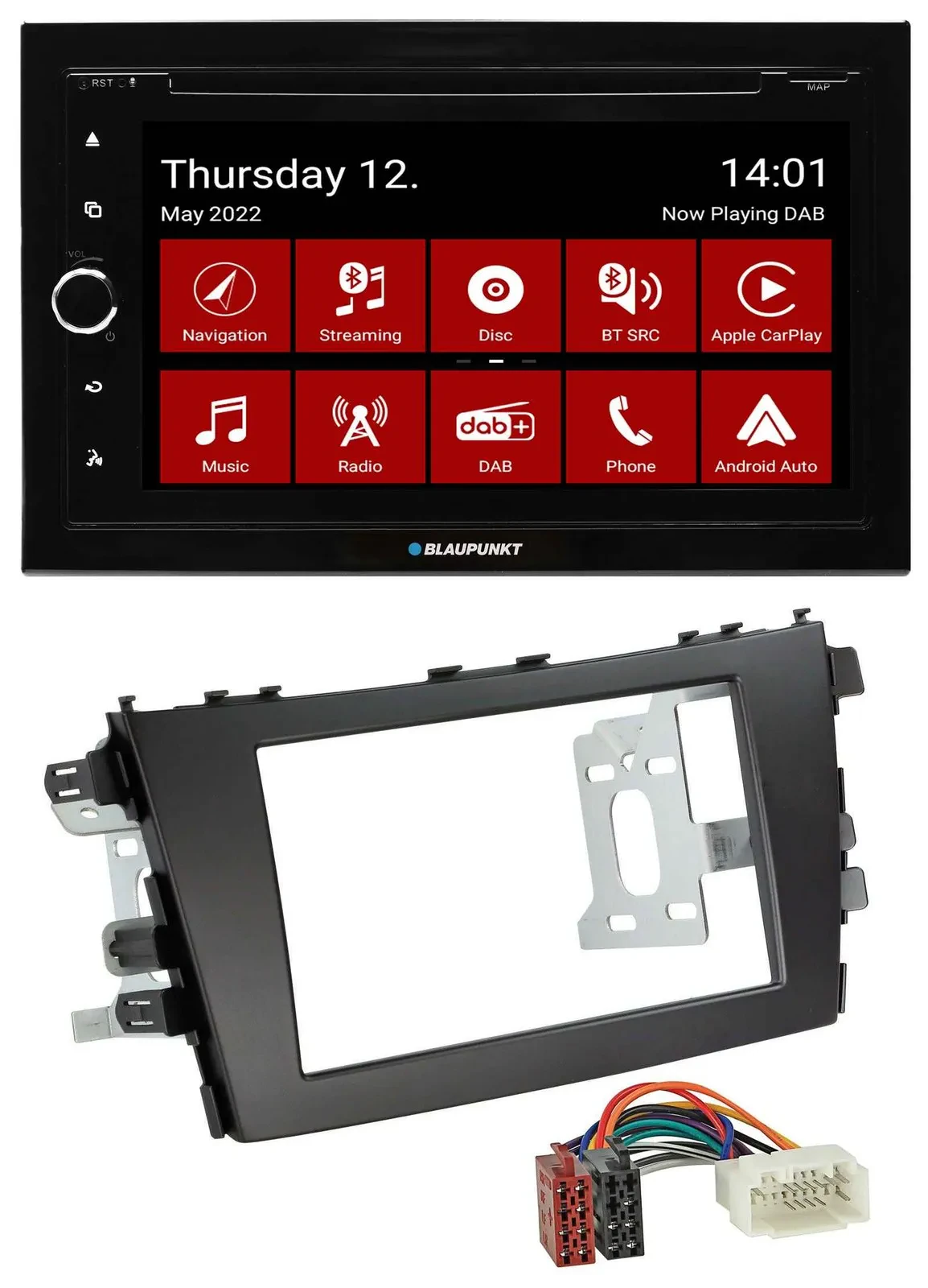 Автомагнитола Blaupunkt 2-DIN MP3/DVD, Bluetooth, DAB, USB для Suzuki Celerio LF (с 2014)