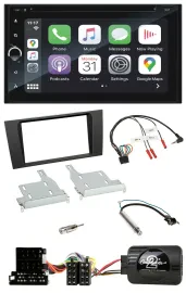 Blaupunkt USB DAB Bluetooth 2DIN TMC Lenkrad Navigation für Audi A4 1999-2001