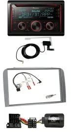 Автомагнитола для Alfa Romeo 147/GT (2004–2010) Pioneer 2DIN, DAB, USB, CD, Bluetooth, поддержка управления на руле
