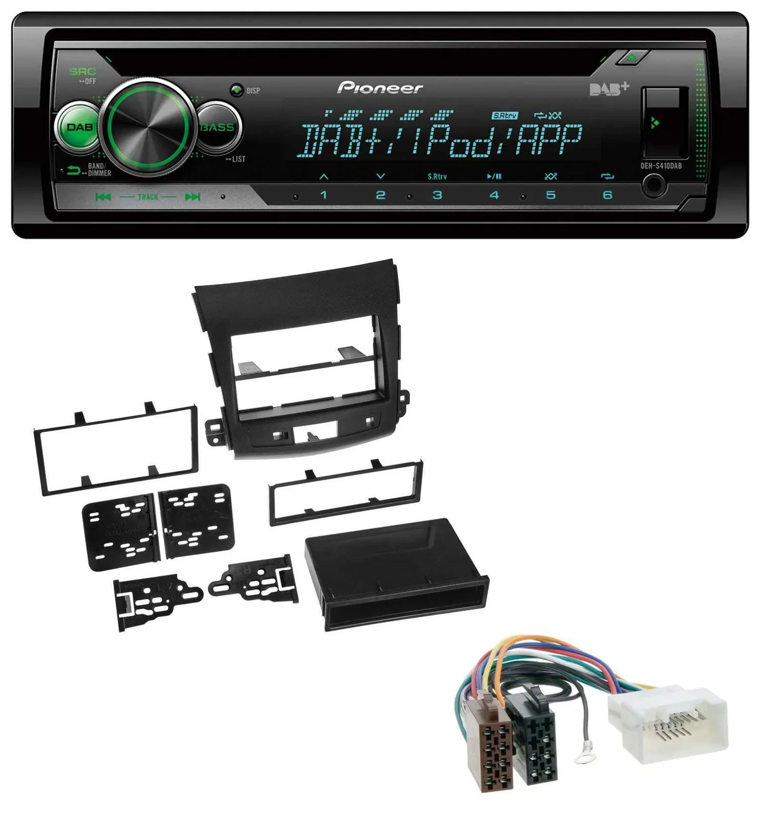 Pioneer USB MP3 DAB AUX CD Autoradio für Citroen C-Crosser Mitsubishi Outlander