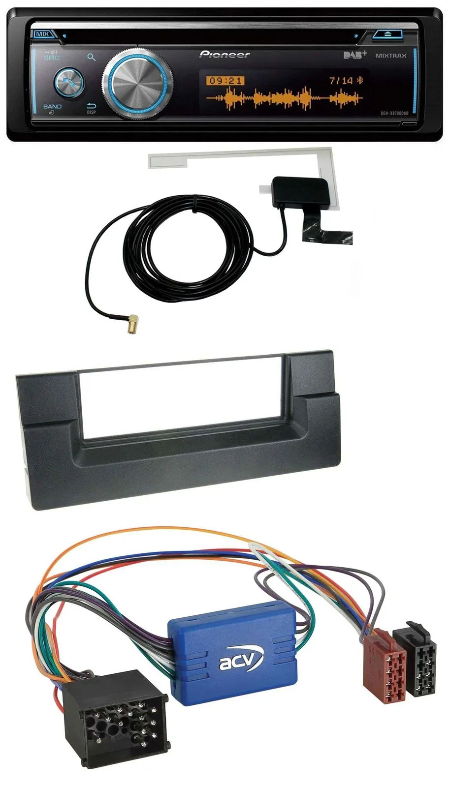 Pioneer Bluetooth DAB MP3 USB CD Autoradio für BMW 5er E39 X5 E53 Aktivsystem Ru