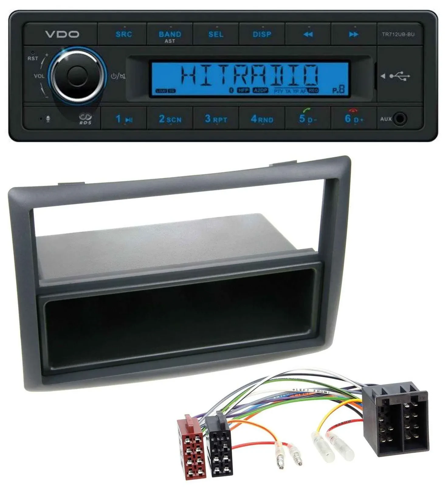 VDO Bluetooth AUX USB MP3 Autoradio für Renault Megane Scenic ab 07 schwarz