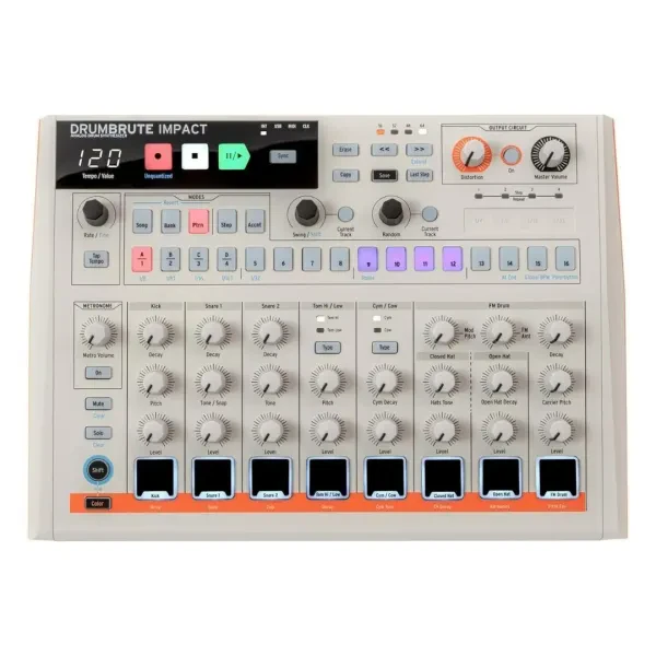 Arturia DrumBrute 1984 White Impact Analog Drum Synthesizer 10 Drum Sounds