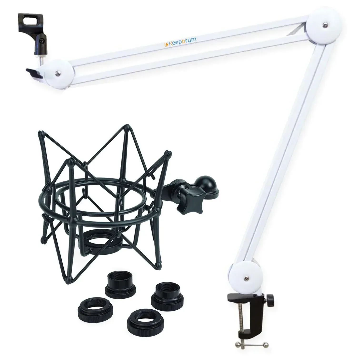 Стойка для микрофона keepdrum MS138 White с держателем