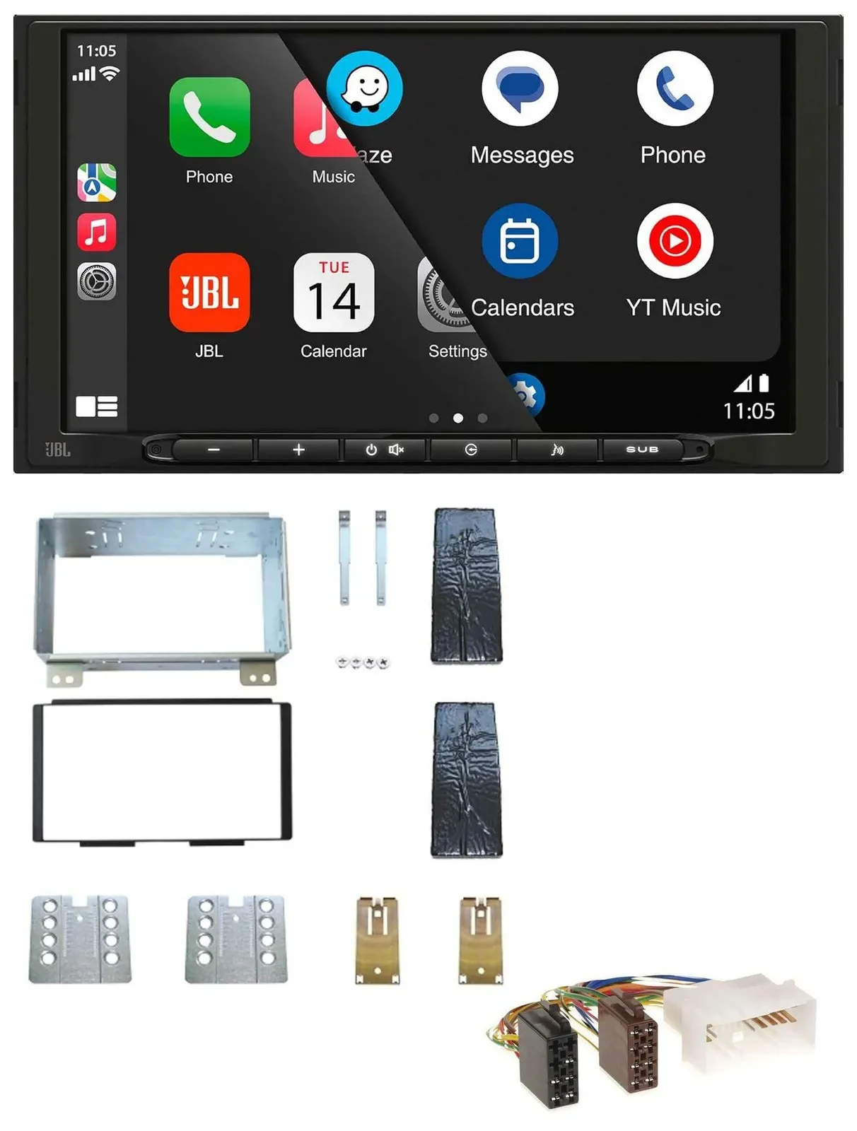 JBL USB 2DIN MP3 Bluetooth AUX Autoradio für Kia Carnival II VQ 06-11