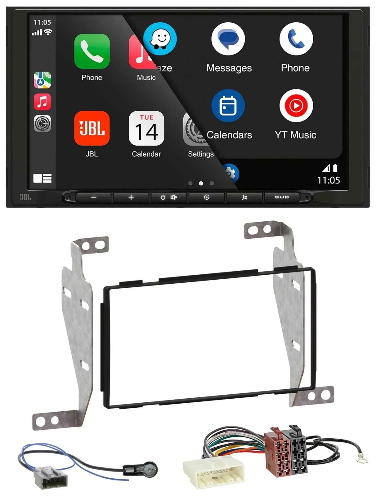 JBL USB 2DIN MP3 Bluetooth AUX Autoradio für Nissan Juke (2010-2014)