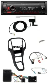 Автомагнитола Pioneer DAB, USB, Bluetooth, совместима с кнопками на руле, для Opel Astra J (2009–2016), перламутровый чёрный