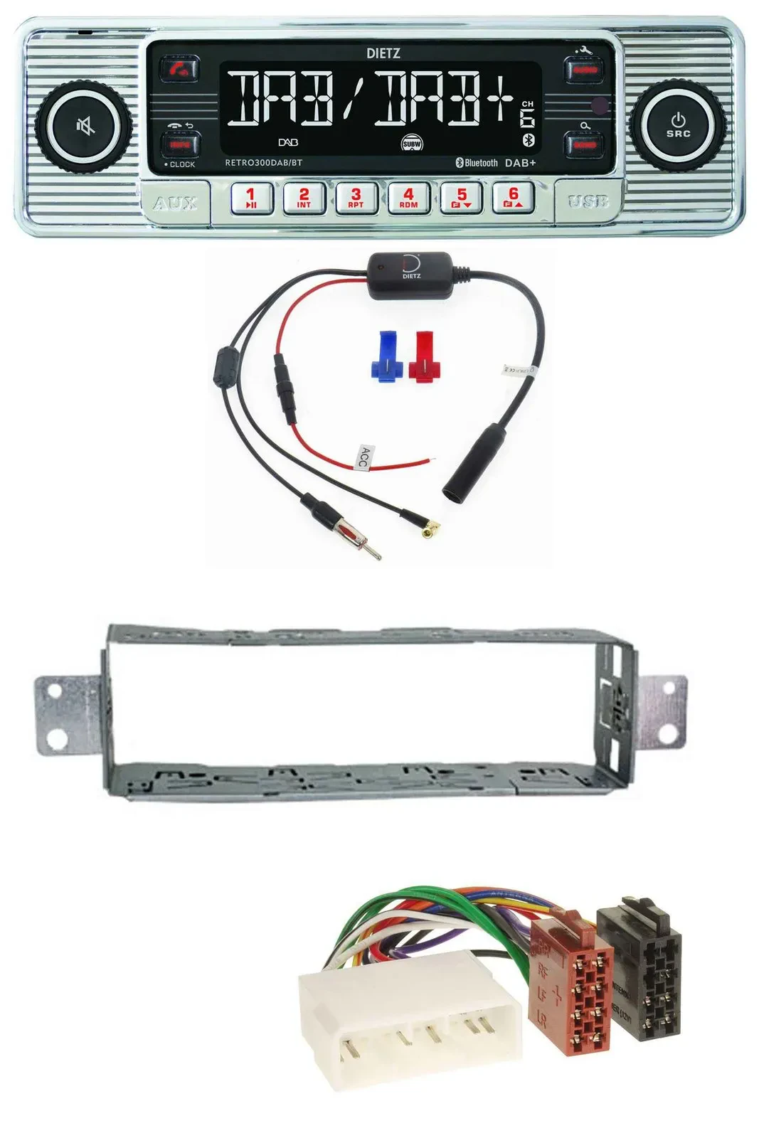 Dietz DAB USB MP3 Bluetooth Autoradio für Daewoo Lanos Nubria Leganza Matiz