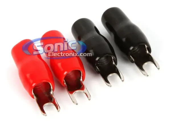 Stinger SPT5124 PRO Series Crimp-on 4 AWG Spade Terminals w/ #8 Openings