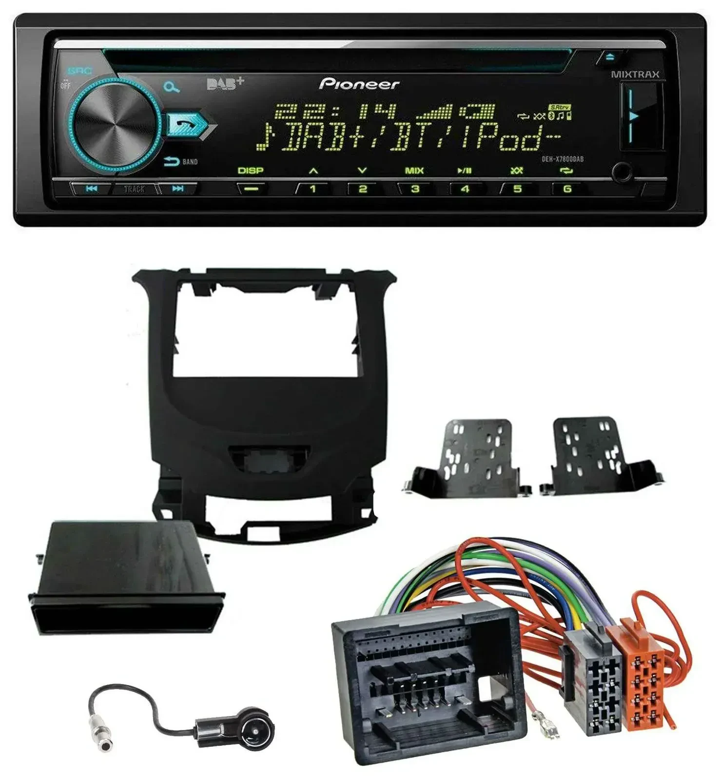 Автомагнитола Pioneer DAB MP3 CD USB Bluetooth для Chevrolet Cruze (с 2016), чёрный глянец