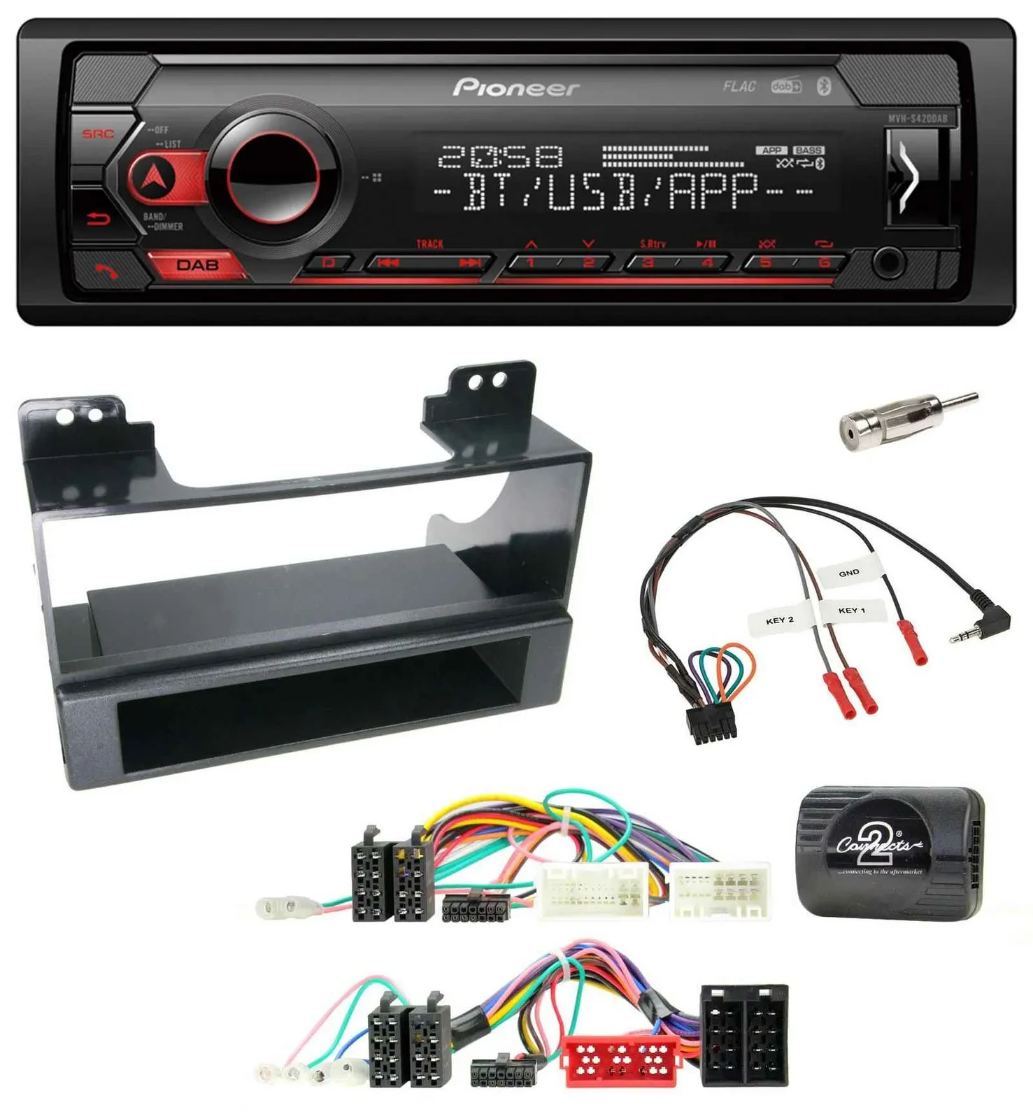 Автомагнитола Pioneer USB, DAB, Bluetooth для KIA Carnival II VQ (2006–2011)