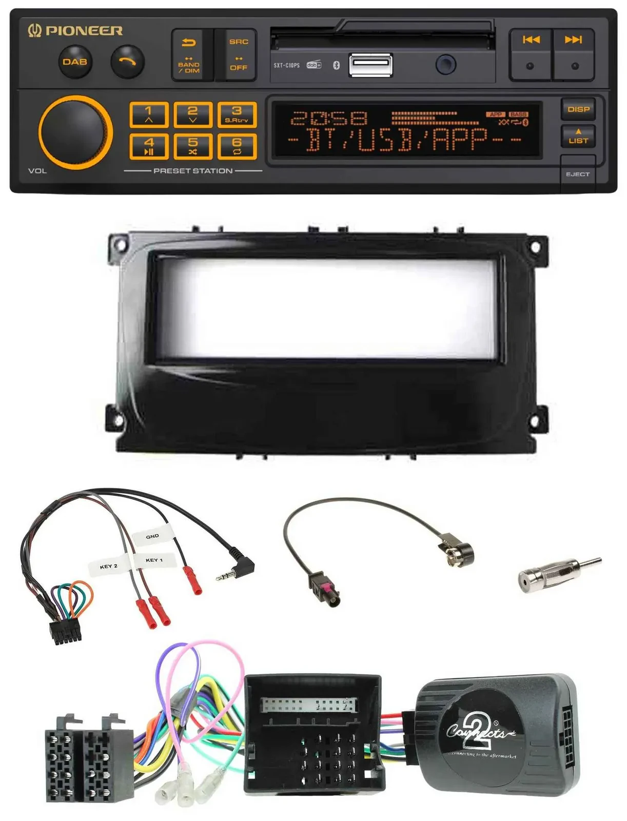 Pioneer DAB Lenkrad USB Bluetooth Autoradio für Ford Mondeo S-Max Can-Bus 07-14