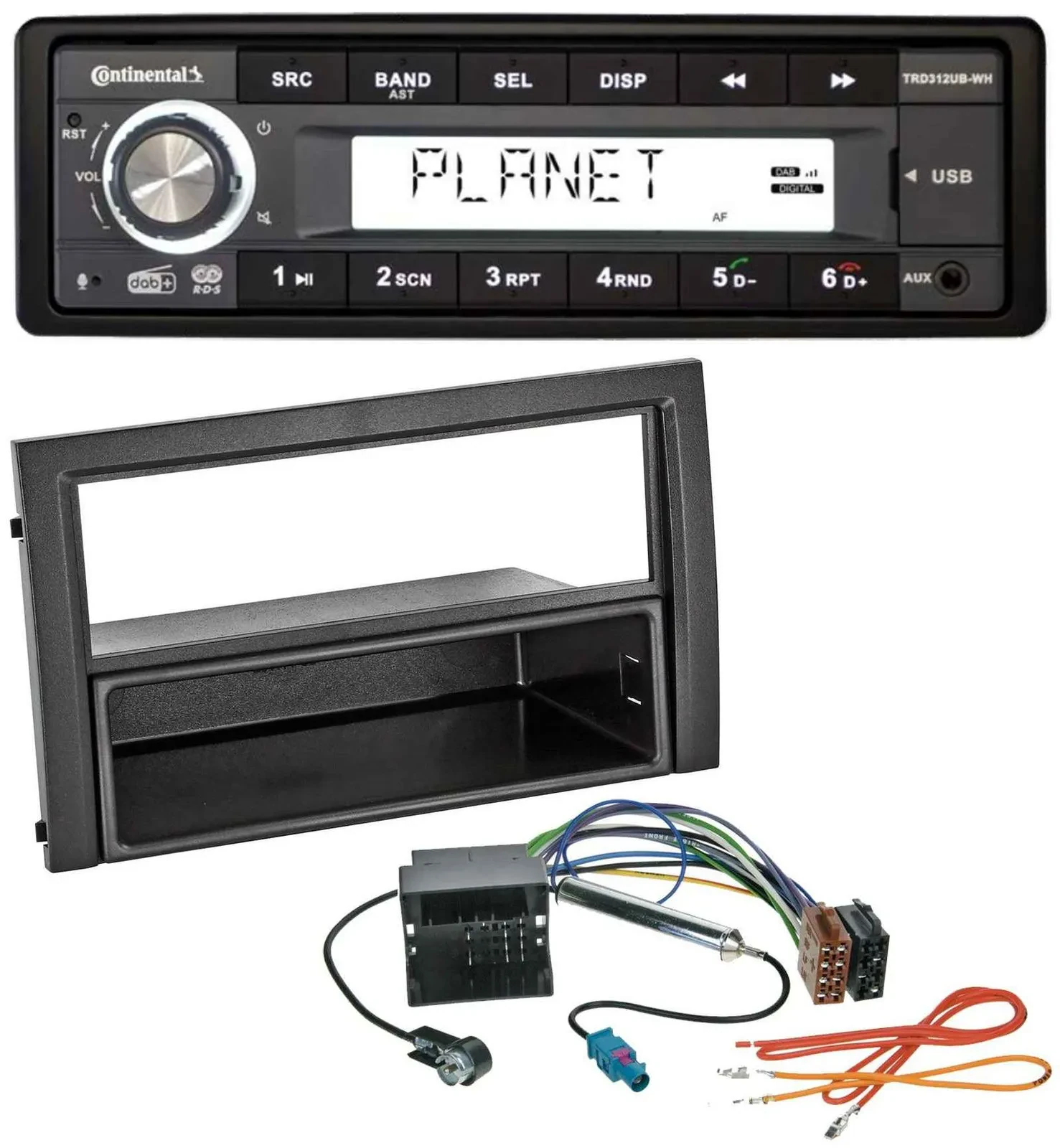 Continental USB 1DIN AUX DAB MP3 Autoradio für Skoda Fabia 6Y Facelift 2004-2007