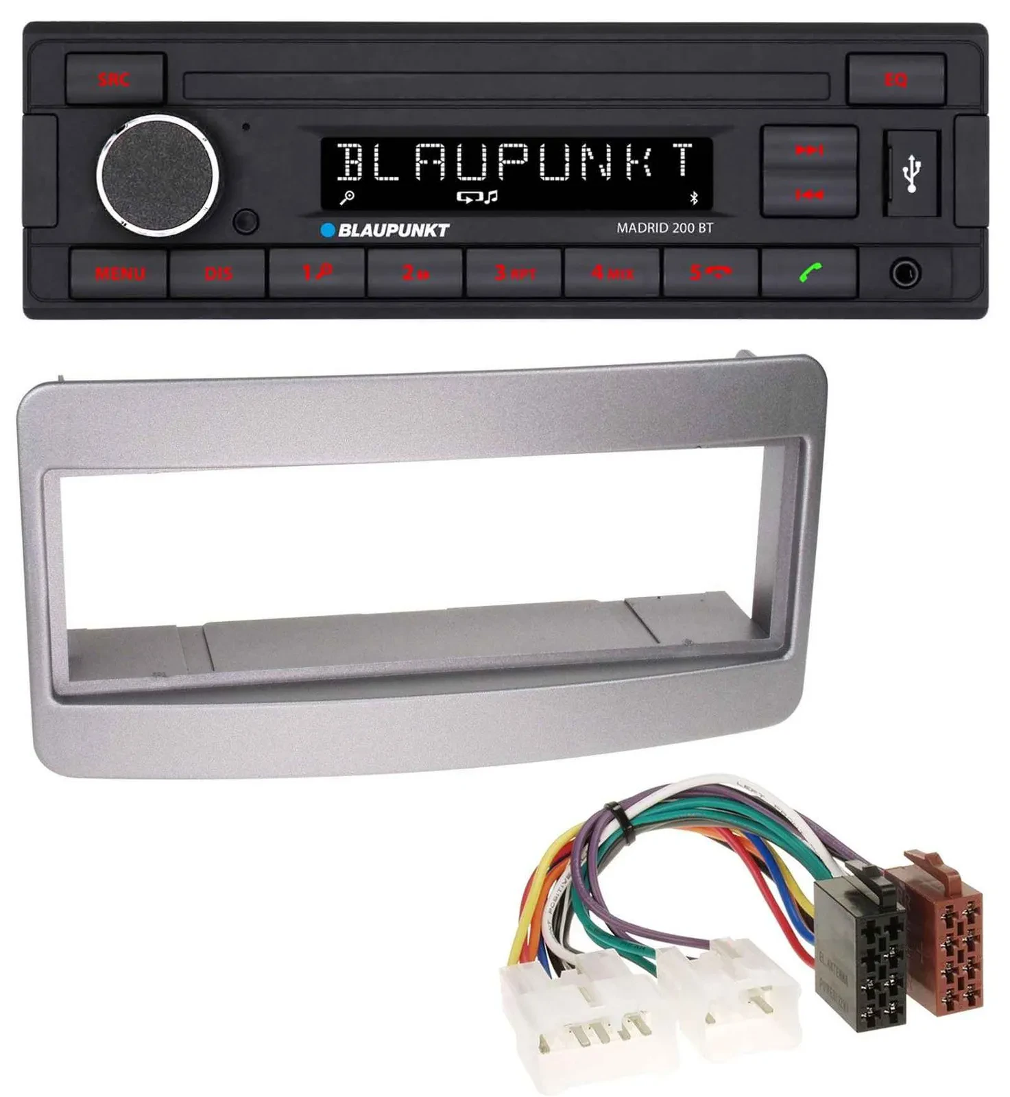 Blaupunkt USB AUX Bluetooth MP3 Autoradio für Toyota Celica MR2 dunkelsilber