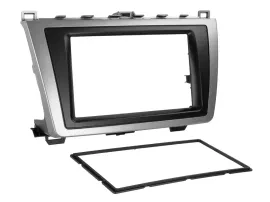Radioblende Set Doppel DIN Autoradio für Mazda 6 2008-2012 schwarz/silber
