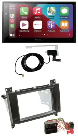Pioneer USB Bluetooth DAB MP3 2DIN Autoradio für Mercedes B- A-Klasse 04-12 schw