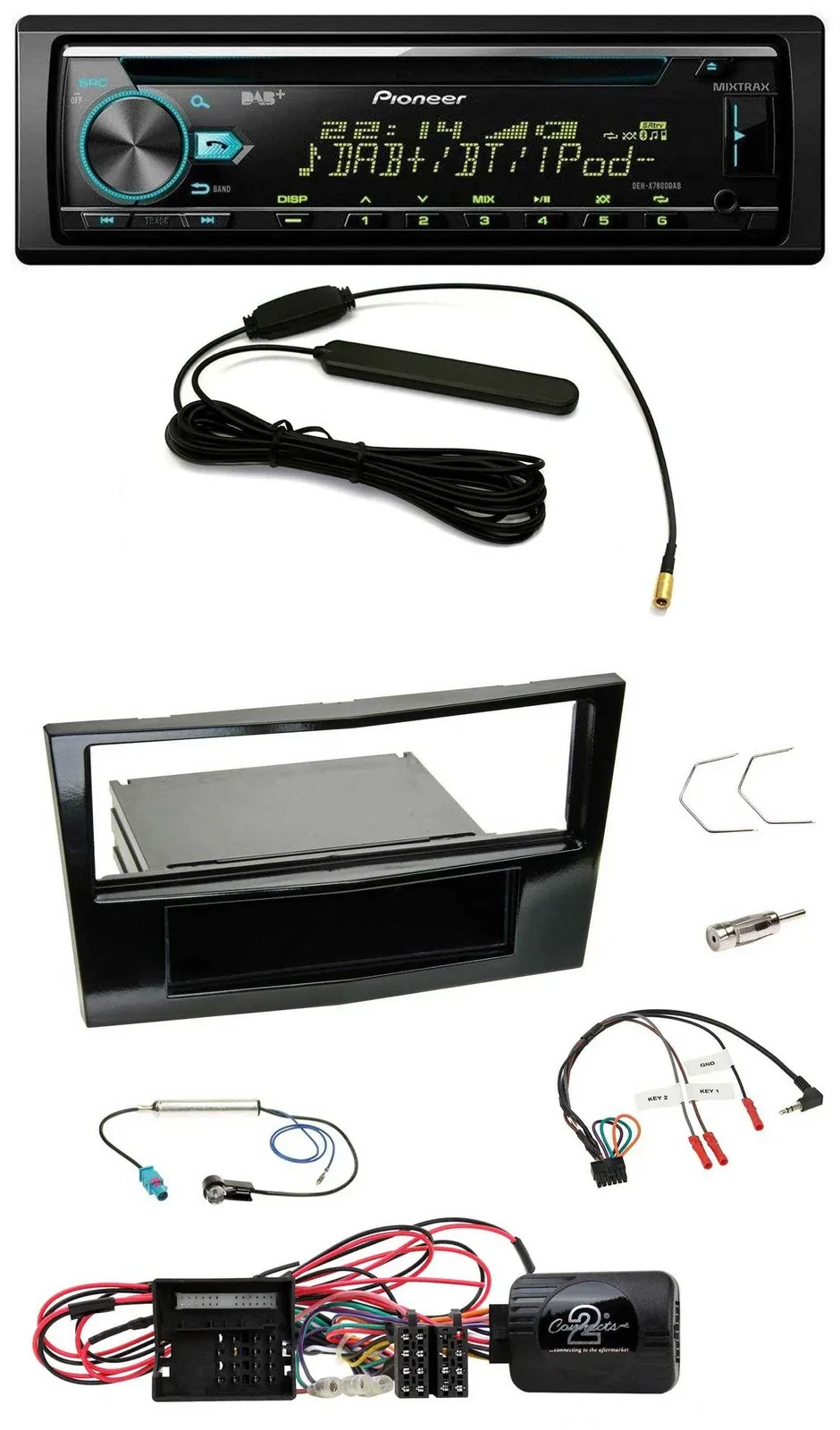 Pioneer CD MP3 Lenkrad DAB USB Autoradio für Opel Corsa D Klavierlack 09-14