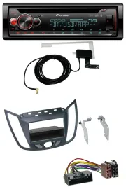 Автомагнитола для Ford C-Max/Kuga Pioneer DAB, CD, MP3, USB, Bluetooth, темно-серый