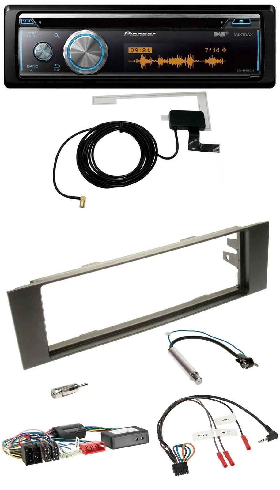 Автомагнитола для Audi A3 (2003–2006) Pioneer Bluetooth, DAB, USB, CD