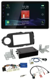 JVC DAB Lenkrad Bluetooth USB Autoradio für Toyota Yaris ab 2014 schwarz 28-Pin