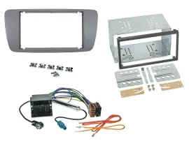 Radioeinbauset Doppel DIN Autoradio für Seat Ibiza ab 08 conemaragrau
