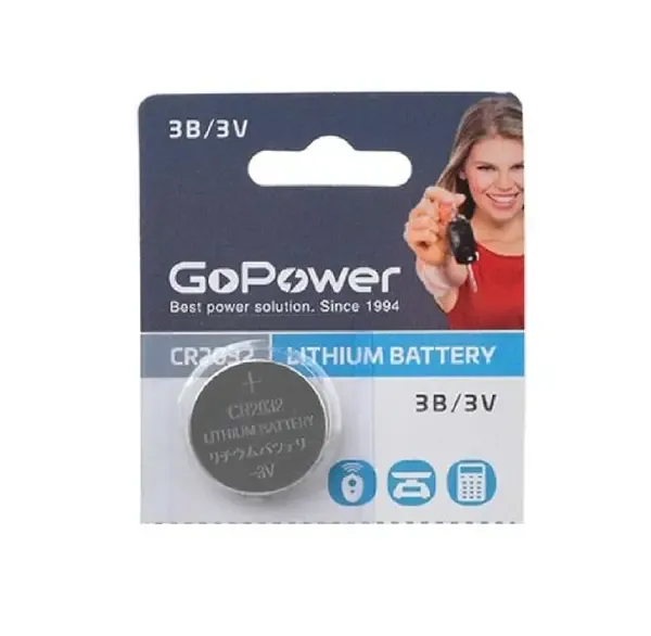 Элемент питания GoPower CR2032 Lithium