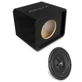 Сабвуфер пассивный для авто NVX NE101P_R2SD210 10" в корпусе, щелевой порт, 3/4" MDF, shallow