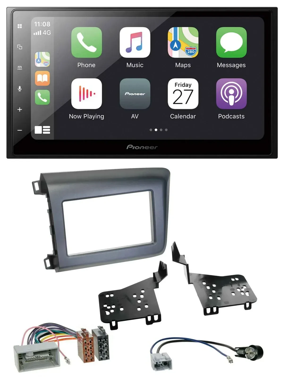 Автомагнитола для Honda Civic (US) Pioneer 2DIN, Bluetooth, DAB, USB, MP3